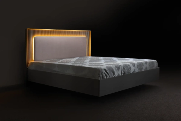 Кровать "Севилья 1,8" -  Кашемир серебро (эмаль)