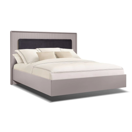 Спальня "Севилья" с комодом  и 5-ти дверным шкафом- Кашемир серебро (эмаль)