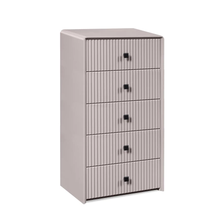 Комод "Севилья" высокий 5ящ. - Кашемир серебро (эмаль)