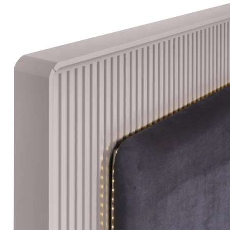 Спальня "Севилья" с туалетным столом  - Кашемир серебро (эмаль)