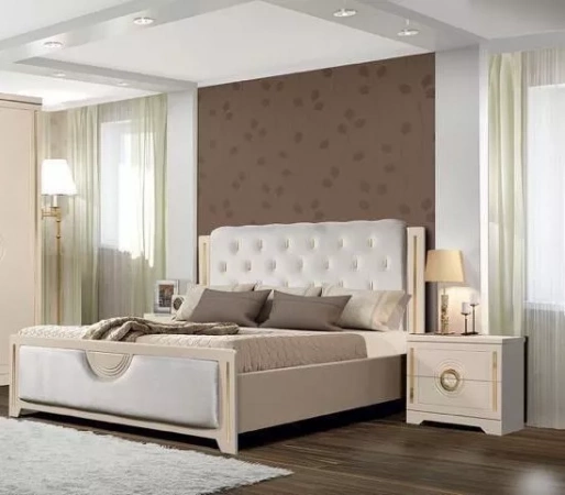 Спальня "Бодрум"  с 4-х дверным шкафом - Капучино