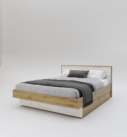 Спальня "Мишель" - Дуб Наварра / Бетон пайн светлый