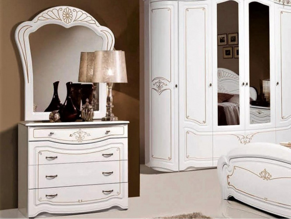 Спальня «Луиза 6» - Слоновая кость